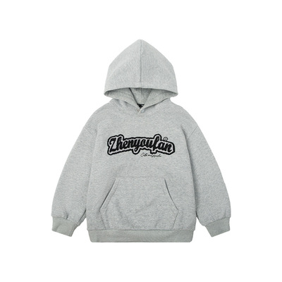 潮宝男童加绒卫衣连帽保暖儿童