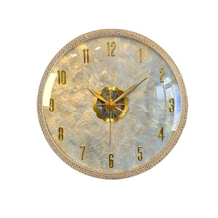 轻奢客厅挂墙挂钟客厅时钟高级感钟表网红家用2025新款时钟挂墙