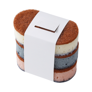 加厚高密度彩色洗碗海绵刷三支装不沾油锅刷双面厨房洗碗擦百洁布