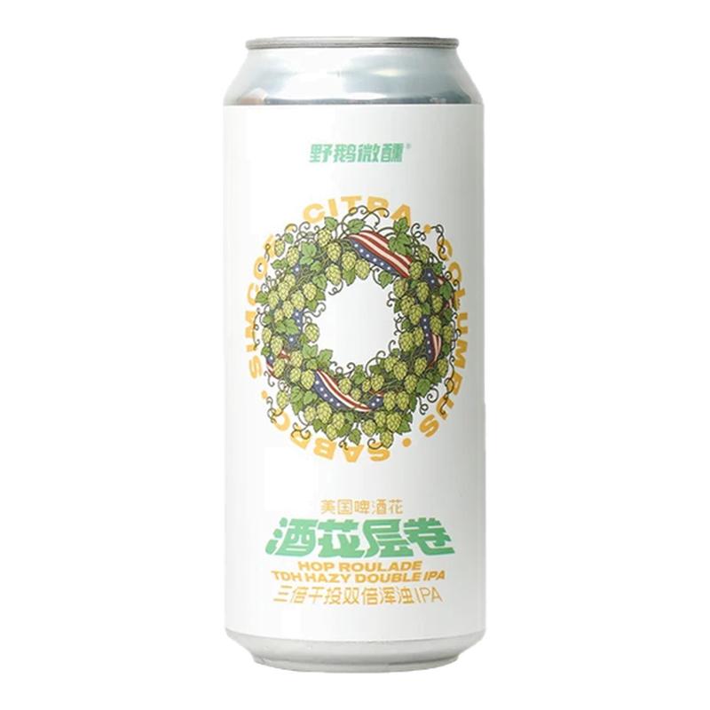 野鹅微醺酒花层卷美国酒花版三倍干投双倍浑浊IPA精酿啤酒473ml