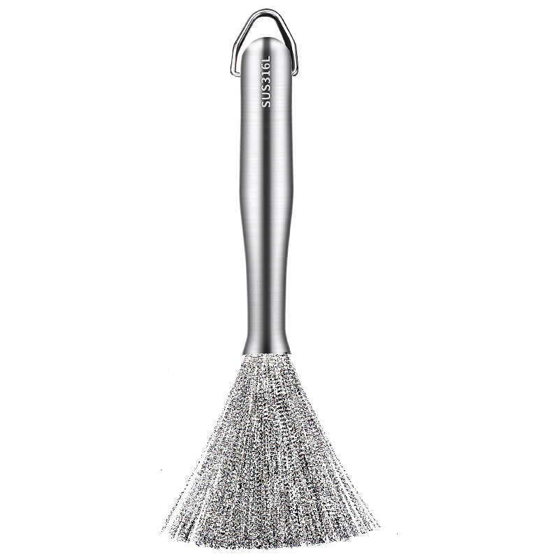 316不锈钢锅刷家用洗锅刷子不伤锅刷锅神器厨房专用钢丝刷清洁刷