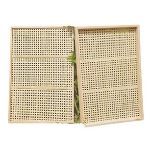 竹编簸箕方形米筛子有孔托盘大孔茶叶筛网晾晒家用竹制品竹筐竹匾