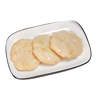 潮汕正宗手打墨鱼饼鱼糕老字号李老二鱼饼火锅烧烤食材海鲜饼480g