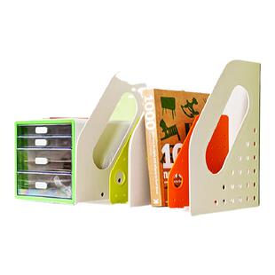 韩国原产SYSMAX两栏书立书架文件架筐子多层文件框资料架档案袋文件夹收纳盒置物盘学生用桌面书架书本架子