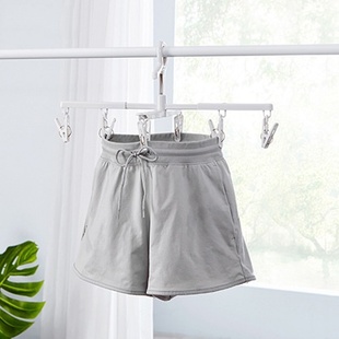 KI9S十字衣架多功能裤架夹家用可裤旋转晾防风衣架晾晒夹子带拉伸