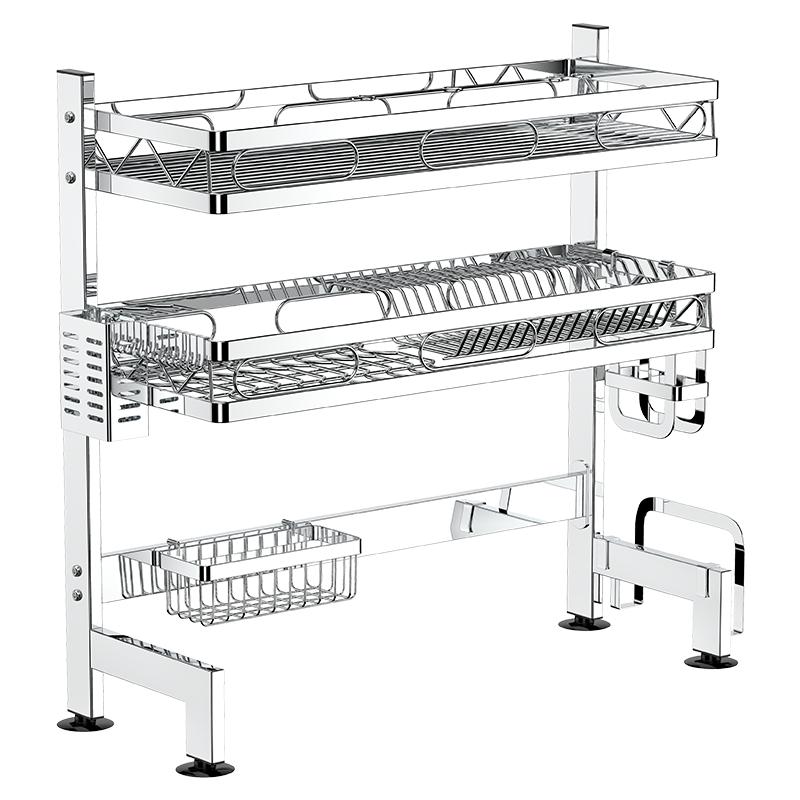 304不锈钢厨房水槽置物架多功能洗碗架水池放碗盘沥水碗碟收纳架