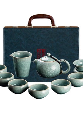 容山堂文德大师汝窑整套功夫茶具