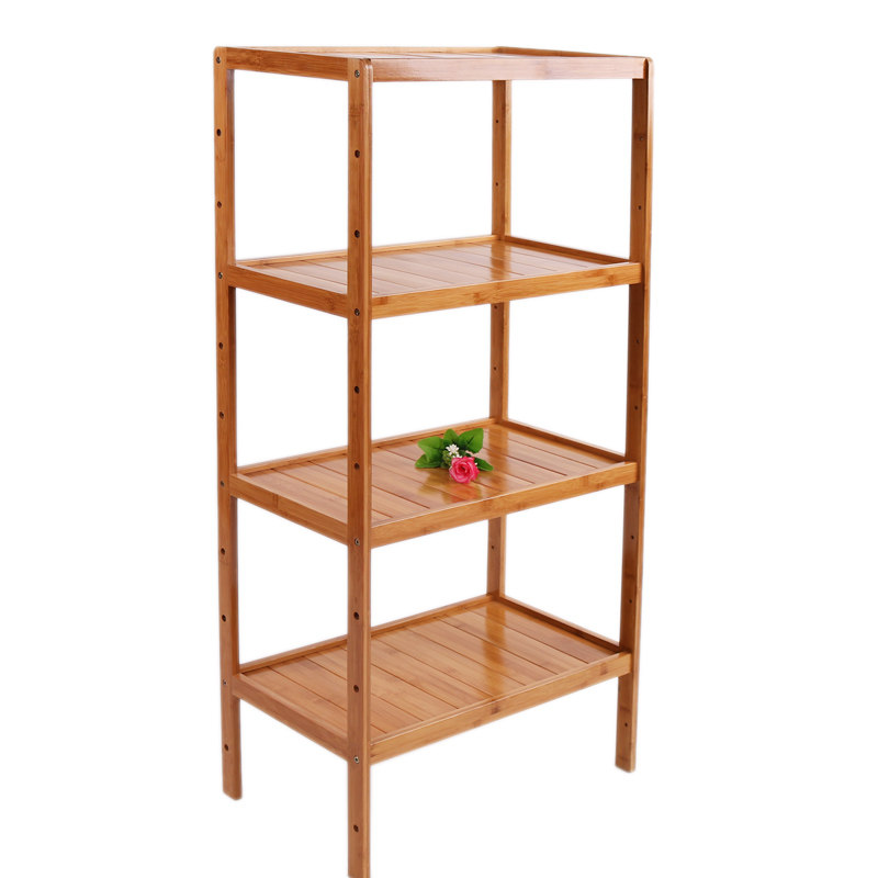 竹架子置物架落地多层厨房收纳架实木质储物架省空间客厅阳台卧室_虎窝淘