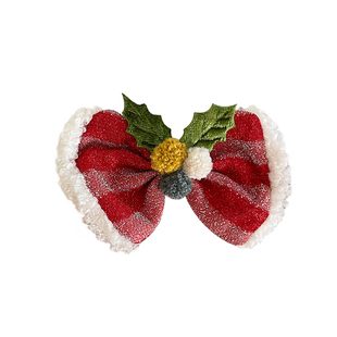 毛绒小熊发箍圣诞节头饰礼物女蝴蝶结发夹子发卡拍照道具发饰饰品