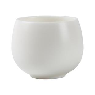 素烧羊脂玉瓷主人杯定制茶杯女罗汉杯大小号茶具品茗杯陶瓷杯定制