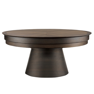 COOMO楷模家具 大普新希恩餐台新中式伸缩餐台圆形餐桌餐厅组合