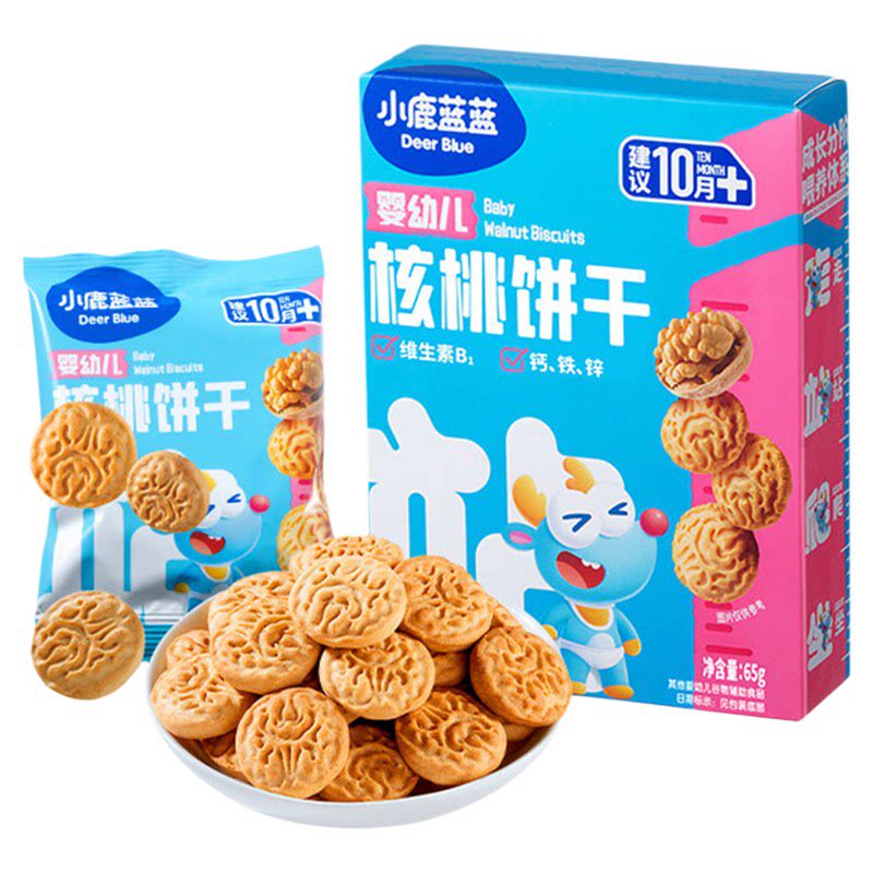 小鹿蓝蓝婴幼儿核桃饼干宝宝