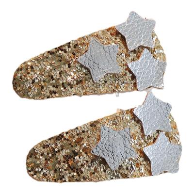 闪亮五星亮片发夹bb夹儿童气质碎发夹百搭刘海侧边对夹后脑勺头饰