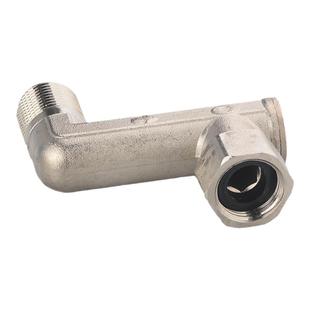 全铜4分加延长曲角弯接头90度加宽侧方移动双内外丝活动拐角接头