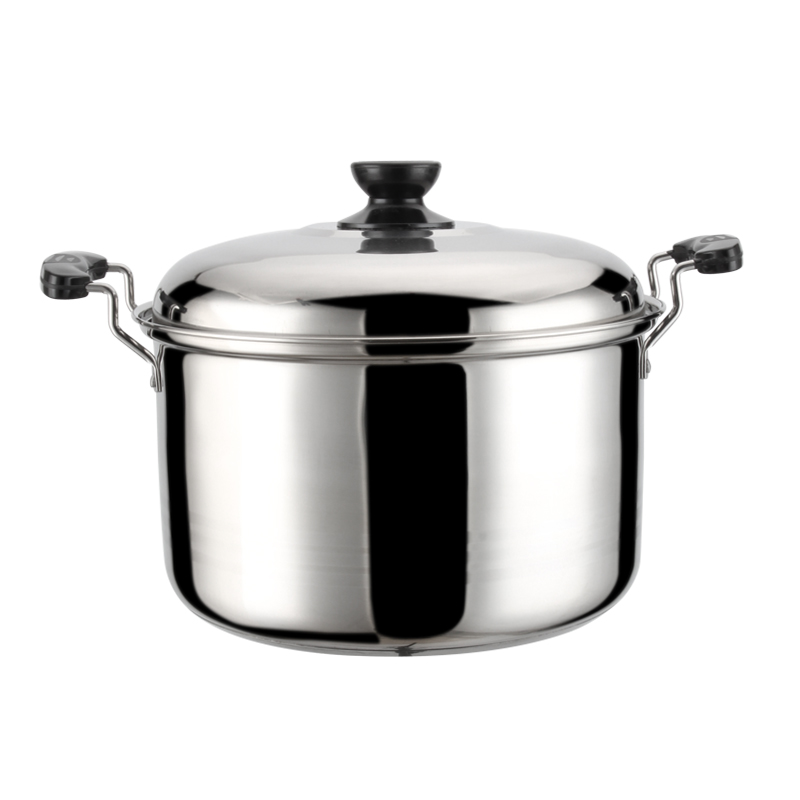 加厚复底不锈钢煮粥迷你双耳汤锅