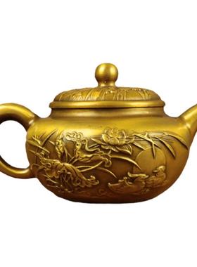 铜壶纯铜百年好合复古泡茶壶小号