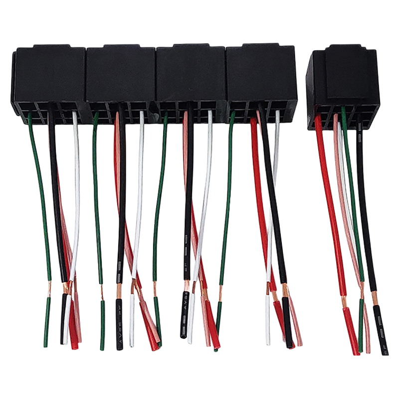 12v24v通用汽车继电器底座4脚5插插座jd19122914插头耐高温车用座