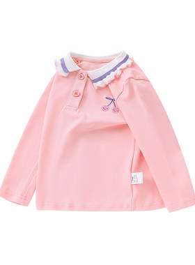 女童秋装学院风休闲POLO衫