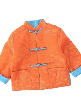 儿童唐装双面穿外套中国风新年亲子装棉服中式童装拜年服演出服