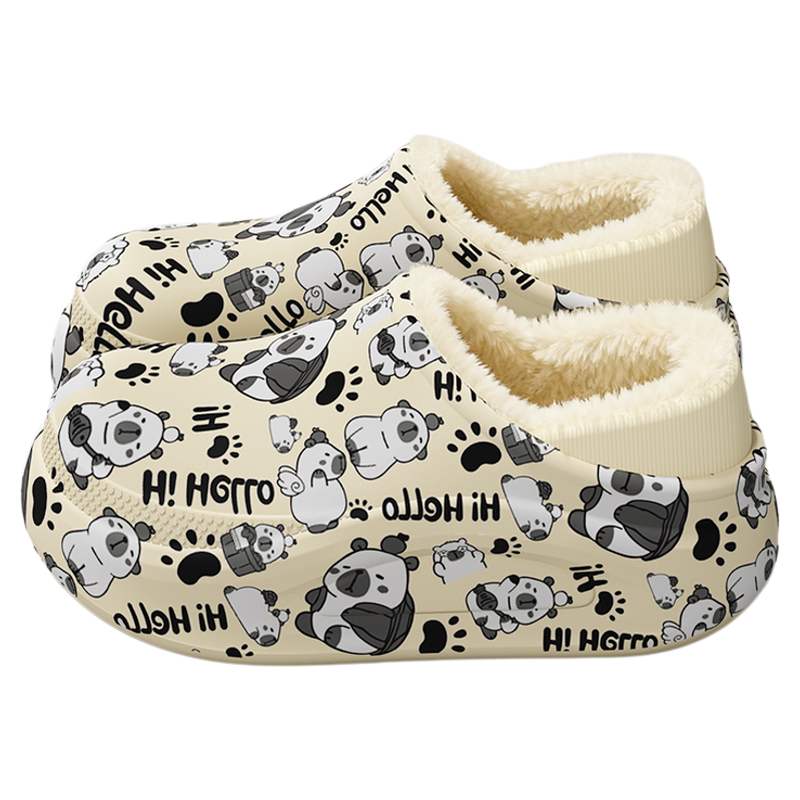 棉拖鞋男冬季2025新款加绒加厚保暖毛拖居家室内防滑防水包跟棉鞋