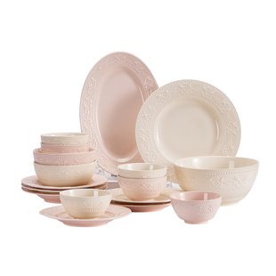 法式碗碟套装家用碗筷套装餐具套装乔迁新居礼物新婚礼物碗具套装