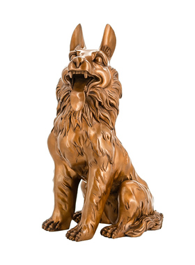 紫铜狗摆件客厅办公室装饰