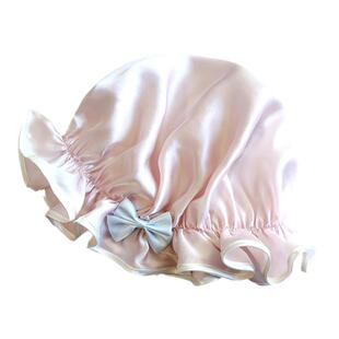 日本100%桑蚕丝睡帽女士养发护发真丝发帽防乱发日系头饰月子帽