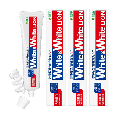 LION狮王美白去渍牙膏120g×3支