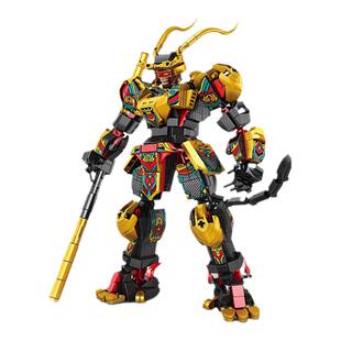 黑悟空机甲孙大圣神话积木2025新款男孩益智力拼装玩具儿童礼物