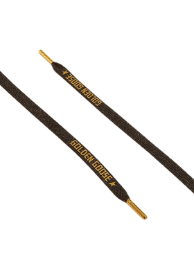 GoldenGoose金色Logo深灰色鞋带