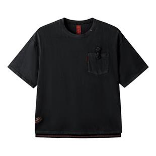 碧海潮生＜九色鹿＞春夏新款中国风国潮多色洗染绣花纯棉短袖t恤