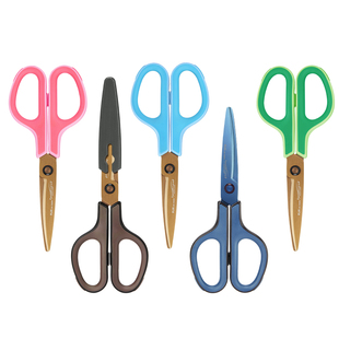 日本plus普乐士175镀钛剪刀弧形涂氟特氟龙防粘防锈多功能厨房剪