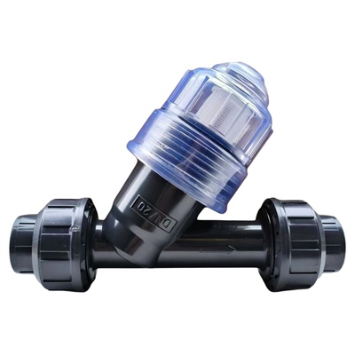 管道式塑料Y型过滤器液体阀门