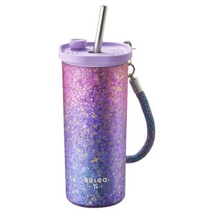 物生物纯钛保温杯女高颜值咖啡杯吸管水杯子车载便携生日礼物钛杯