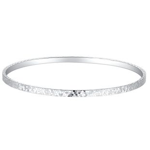 潮宏基铂雅碎碎冰铂金手镯PT950空心镯子CNC职场通勤女百搭妇女节