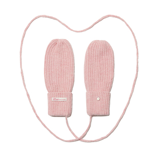 kirsh大樱桃冬季针织手套女含羊毛保暖少女连指挂脖