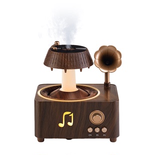 2025新款香薰加湿器家用静音客厅卧室内桌面USB香薰精油高颜值复古唱片氛围灯实用喷香机乔迁生日礼物送女友