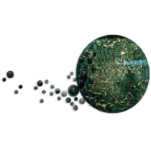 现代轻奢手绘综合材质琉璃球装饰画客厅通道