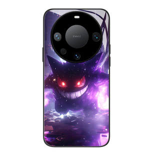 ai耿鬼适用华为mate60pro手机壳pura70荣耀300/200/100宝可梦90神奇宝贝nova13/12动漫magic7玻璃50新款80/40