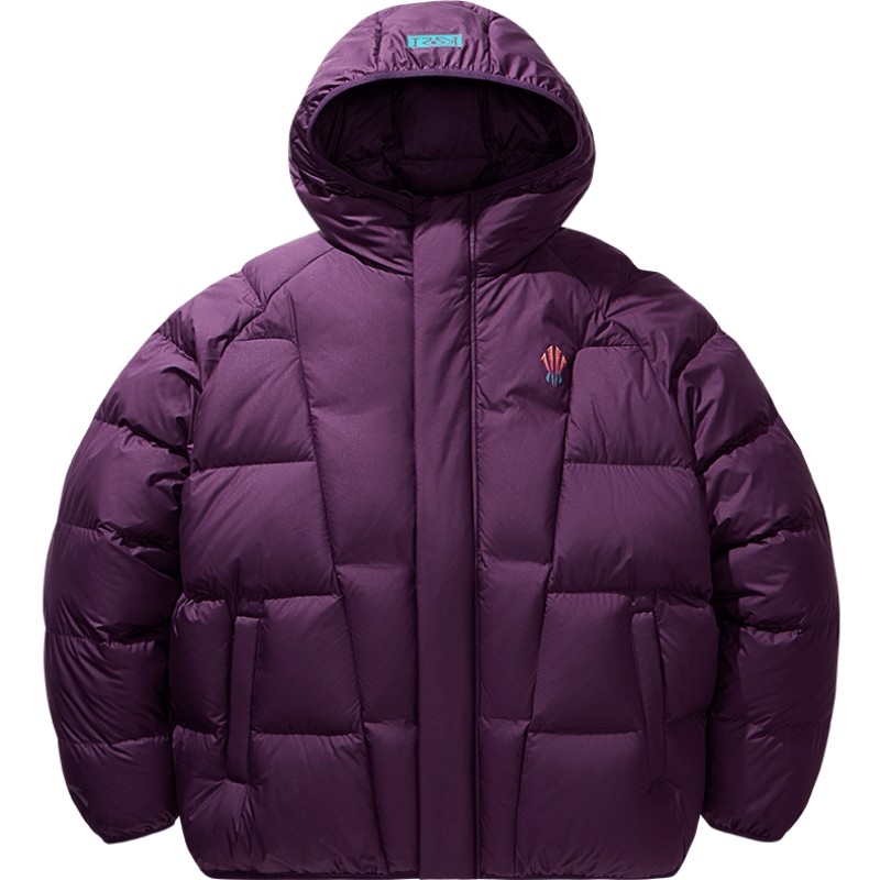 安踏凯里·欧文秀款防泼水羽绒服男女冬季连帽保暖棉服官方外套男