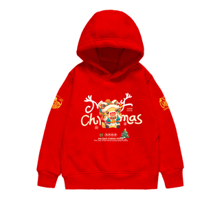 圣诞节联名2026马年春节元旦马到成功连帽卫衣男女儿童装学生外套