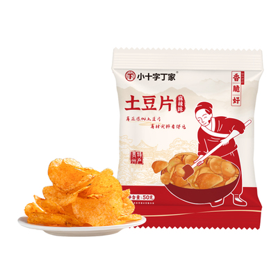 小十字丁家麻辣土豆片50g香酥脆