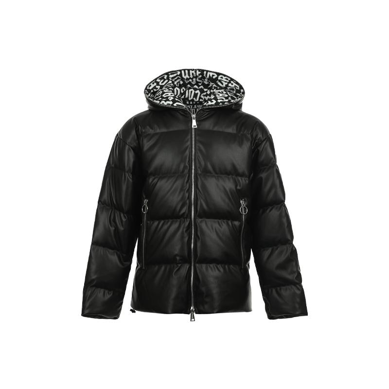 【自营】Versace Jeans Couture男士压花logo时尚保暖连帽羽绒服