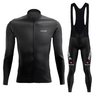 Huub自行车薄款骑行服长袖套装男女山地公路车春秋季单车衫透气