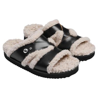 NUOGIC金属扣厚底毛毛鞋一脚蹬