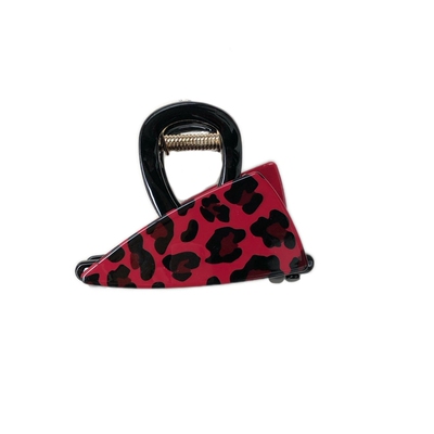 AZ韩系豹纹醋酸三角抓夹