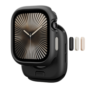 mageasy适用苹果Apple Watch11/10 硅胶46/42防摔49mm手表壳s7/8/9减震S10保护套44/45全包软TPU潮