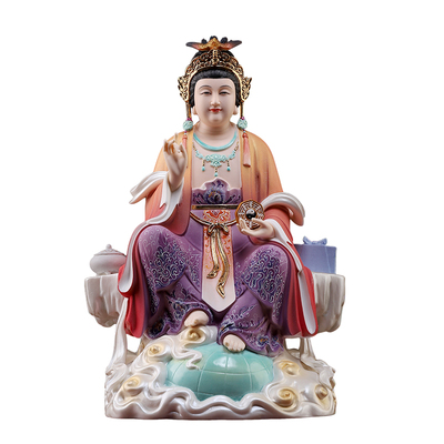 精工彩陶瓷地母娘娘神像后土娘娘