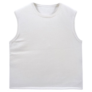 【匠心工艺】清爽透气舒适无袖女式纯山羊绒圆领背心(体验款)