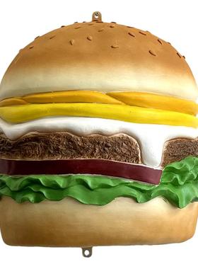网红汉堡门头招牌定制模型